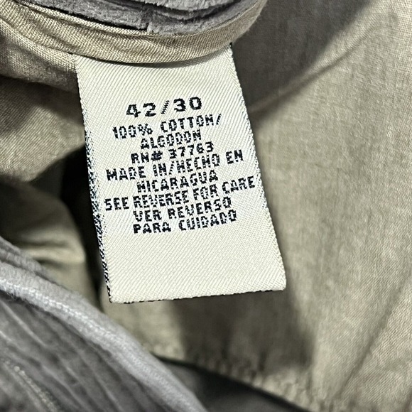 Vintage‎ Corduroy Pants 42x30 Brown Pleated Cuffed 90s Y2K Grunge Natural Issue - Picture 3 of 6